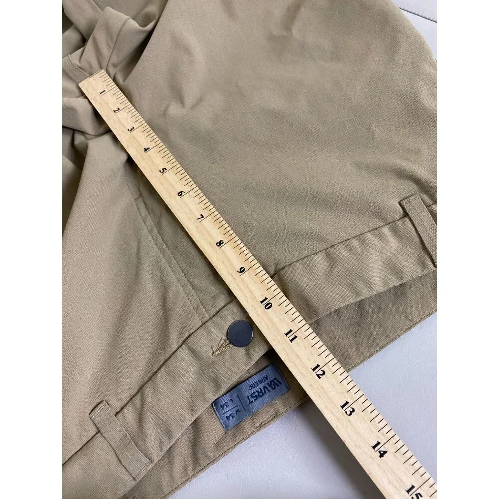 VRST Men Brown‎ Golf Athletic Pants size 34x34 Polyester Blend performance Chino